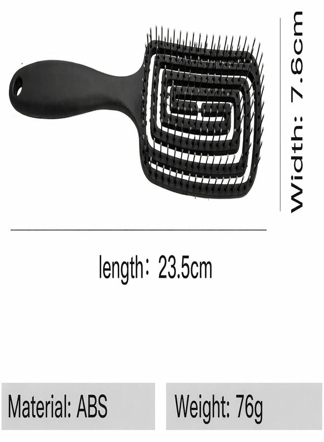 BlizzCart Vented Paddle Hair Brush, Black, 23.5 cm, for Wet & Dry Hair Detangling, Frizz Control, Scalp Massage, All Hair Types - Image 3