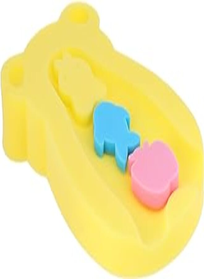 Logic baby bathtub support & 3 small sponges yellow-LG1111
