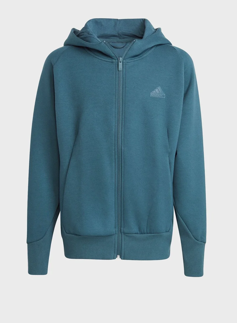 Adidas Z.N.E. Full-Zip Hooded Jacket Kids
