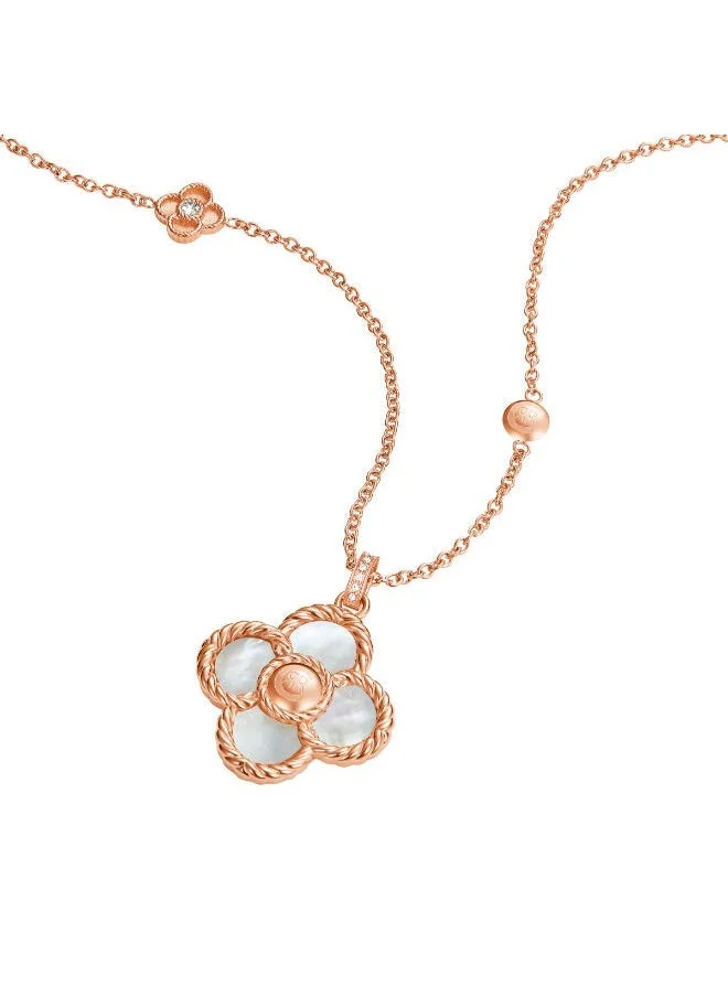 CERRUTI 1881  Petalos Rose Gold Stainless Steel Pendant Necklace for Women for Women | Best Price UAE