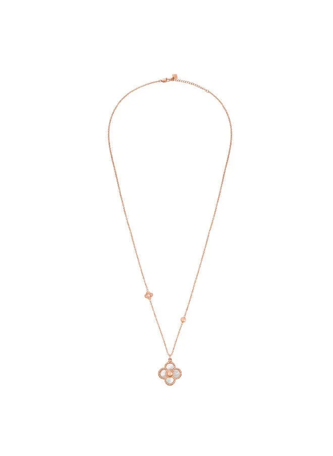 Petalos Rose Gold Stainless Steel Pendant Necklace for Women