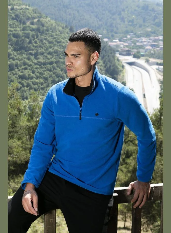 Buratti Buratti Slim Fit Anti-Pilling Non-Flapping Batwing Collar Cold-Resistant Brushed Fleece Men's POLAR 5906001