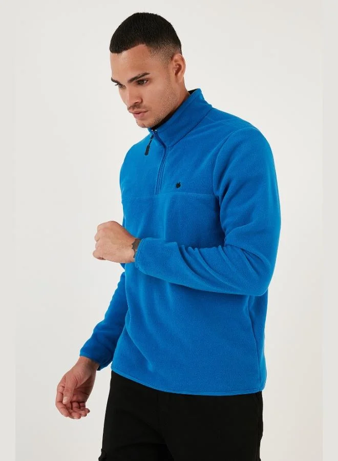 Buratti  Buratti Slim Fit Anti-Pilling Non-Flapping Batwing Collar Cold-Resistant Brushed Fleece Men's POLAR 5906001 for Men | Best Price UAE