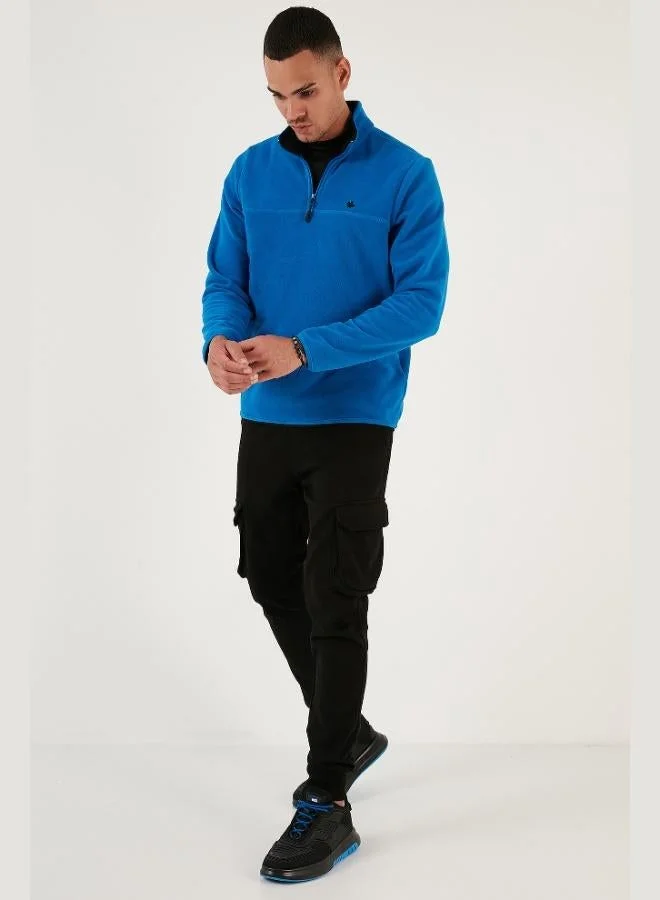 Buratti  Buratti Slim Fit Anti-Pilling Non-Flapping Batwing Collar Cold-Resistant Brushed Fleece Men's POLAR 5906001 for Men | Best Price UAE