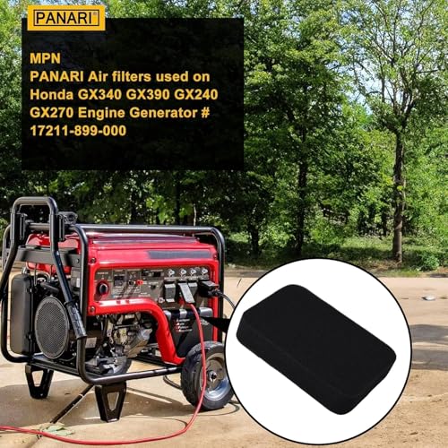 Panari Air Filter for Honda Generator GP5500 GP6500 GP6500E GP7500 GP7500E GP8000E RS5500 RS7000E EB5000X EM5000SX EB5000 EB6500 EB3500 EM6500SX Parts 17211-899-000 - Image 2