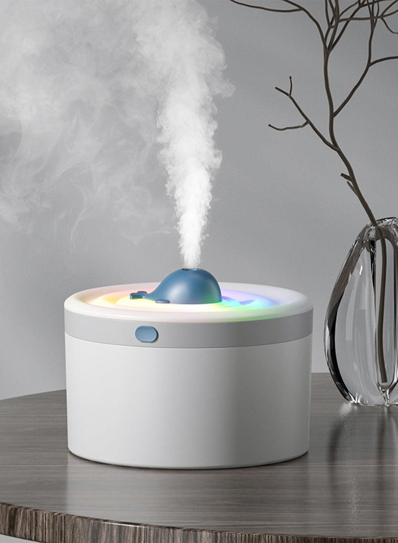 صن هوم مرطب هواء بسرعتين مزود بأضواء متغيرة الألوان 1.5 لتر 2 وات أبيض 160x160x12 سم - Image 2