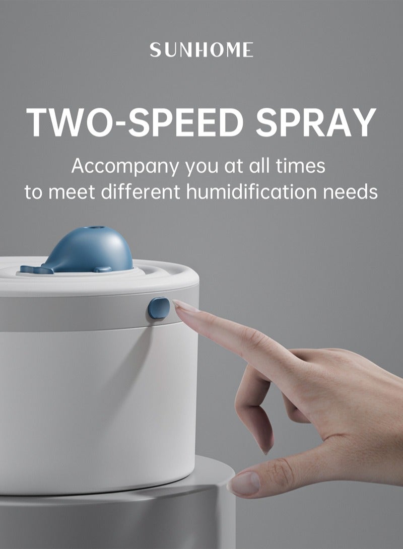صن هوم مرطب هواء بسرعتين مزود بأضواء متغيرة الألوان 1.5 لتر 2 وات أبيض 160x160x12 سم - Image 4
