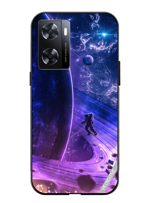 Protective Case Cover For Oppo A57/A77s Galaxy Space Digital Design Multicolour