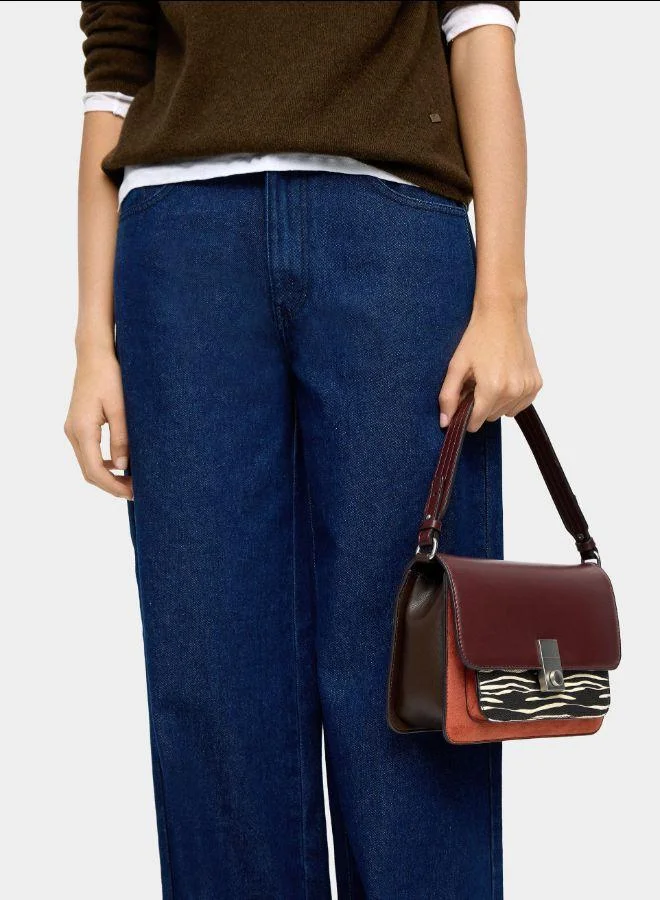 بارفوا حقيبة كروس بودي مطبوعة بطبعة حيوانية مع غطاء