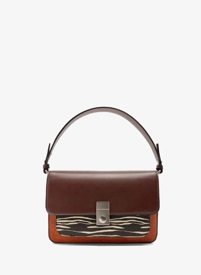 بارفوا حقيبة كروس بودي مطبوعة بطبعة حيوانية مع غطاء