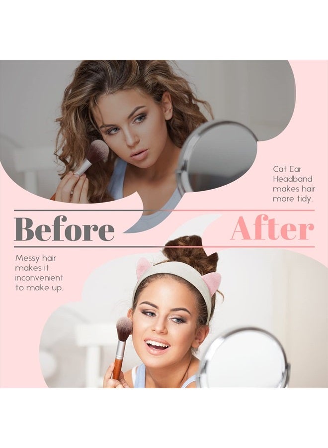 Dreamlover Spa Headband for Washing Face, Makeup Headband, Skin Care Headband, Cat Ears Headband for Facial, Christmas Stocking Stuffers for Teen Girls - Image 5