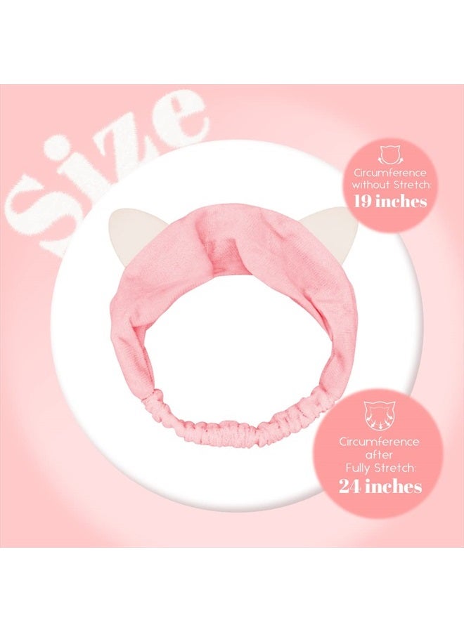 Dreamlover Spa Headband for Washing Face, Makeup Headband, Skin Care Headband, Cat Ears Headband for Facial, Christmas Stocking Stuffers for Teen Girls - Image 2
