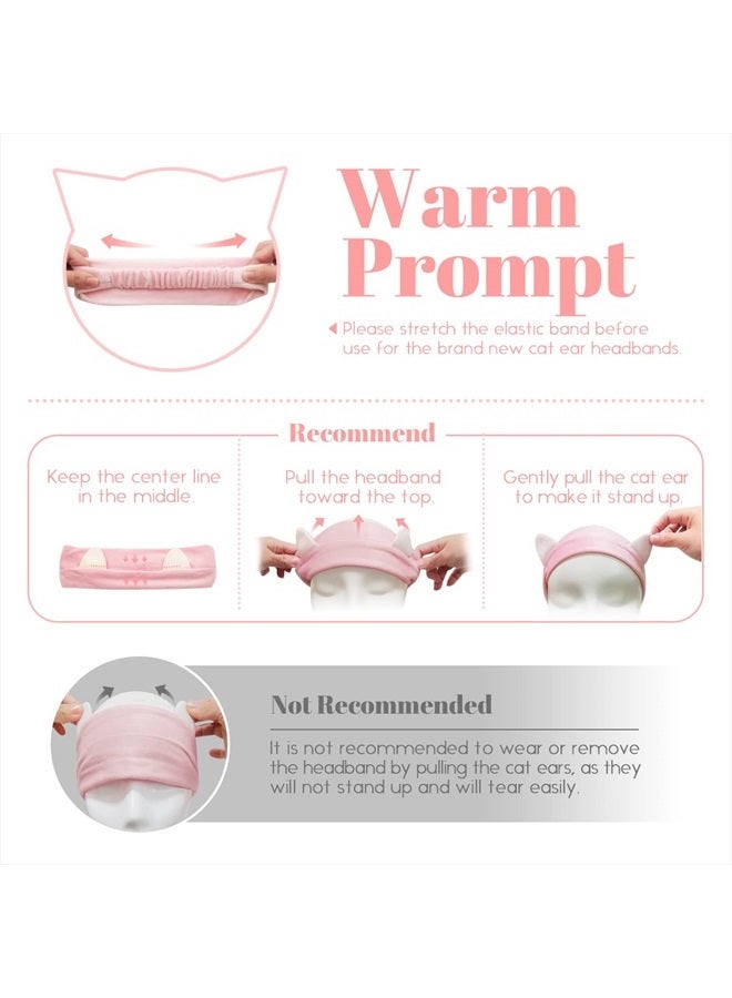 Dreamlover Spa Headband for Washing Face, Makeup Headband, Skin Care Headband, Cat Ears Headband for Facial, Christmas Stocking Stuffers for Teen Girls - Image 4