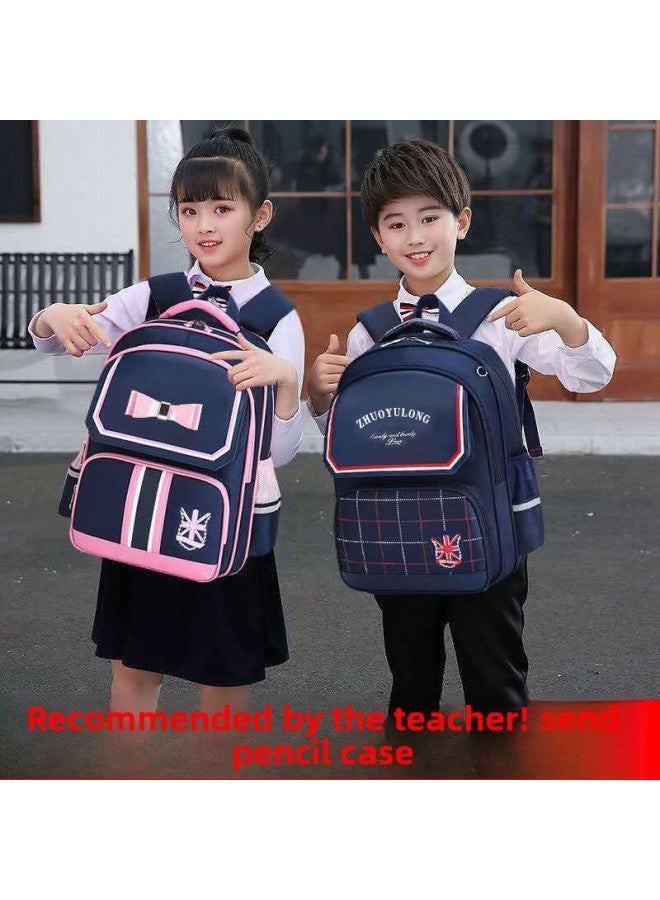 Schoolbag For Primary School Students In The Opening Season Children's Backpack For Grades 1-3-6 6-9-12 Years Old Bag-Color:Dark Blue-men's  Large Size For Grades 3-6) - Image 2