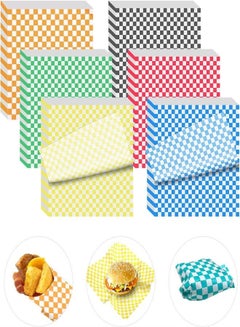 Generic 240 Sheets Wax Deli Paper Sheets for Food 30*30 cm Checkered ...