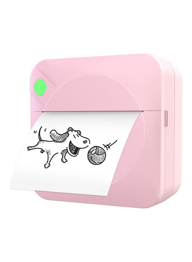 Mini Pocket Photo Printer With 1 Paper Roll Pink - Image 3