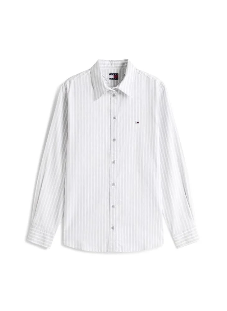 TOMMY JEANS  Striped Long Sleeve Regular Fit Shirt for Women | Best Price UAE