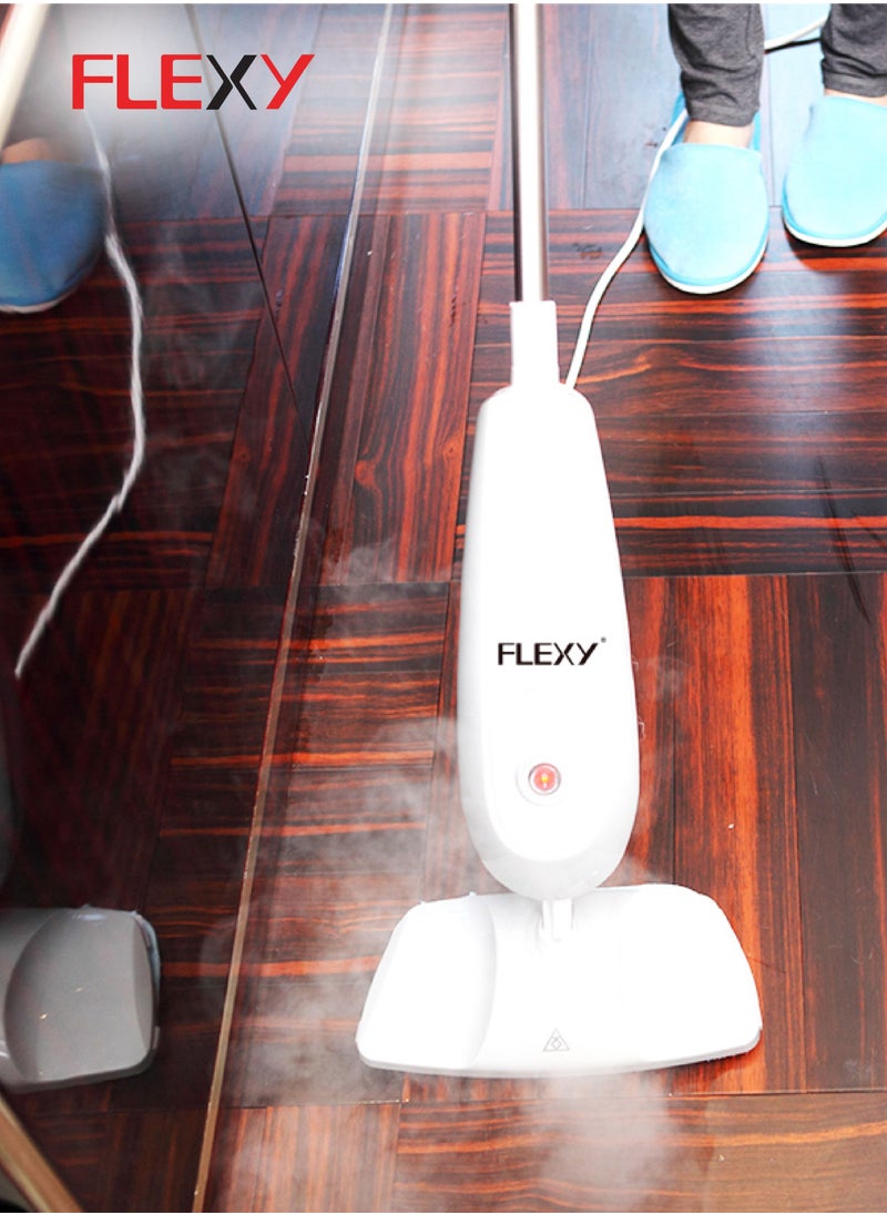Flexy - 1300W Steam Mop With Adjustable Telescopic Pole Upto 30 inches 16 Foot Power Cord - Image 1