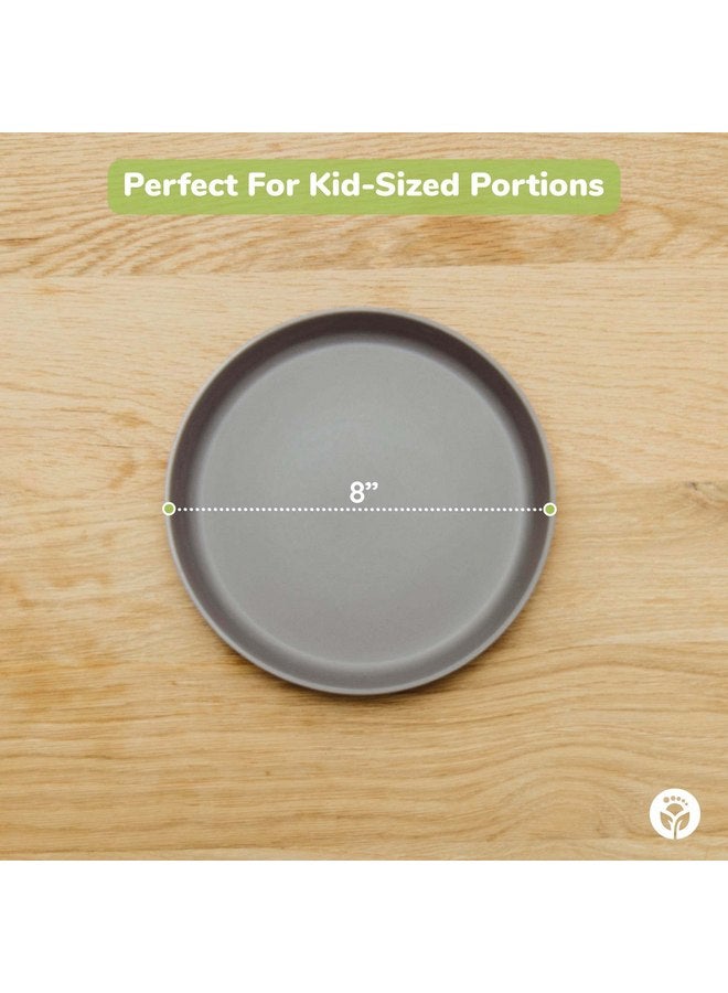 وي سبراوت أطباق الخيزران مع الأغطية من WeeSprout، مجموعة من 4 أطباق الخيزران للأطفال، تصميم بحجم الأطفال، أطباق الخيزران للأطفال مع الأغطية لبقايا الطعام، آمنة للاستخدام في غسالة الأطباق (أزرق، أخضر، رمادي، وبيج) - Image 2