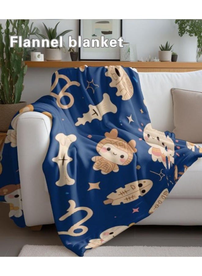 عام بطانية رقيقة من الفانيلا الكرتونية للأطفال والرضع (دافئة ومريحة، ومناسبة للنوم والألعاب) 70 سم * 100 سم - Image 4