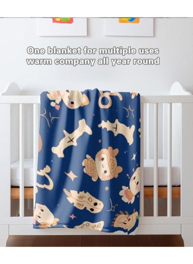 عام بطانية رقيقة من الفانيلا الكرتونية للأطفال والرضع (دافئة ومريحة، ومناسبة للنوم والألعاب) 70 سم * 100 سم - Image 1