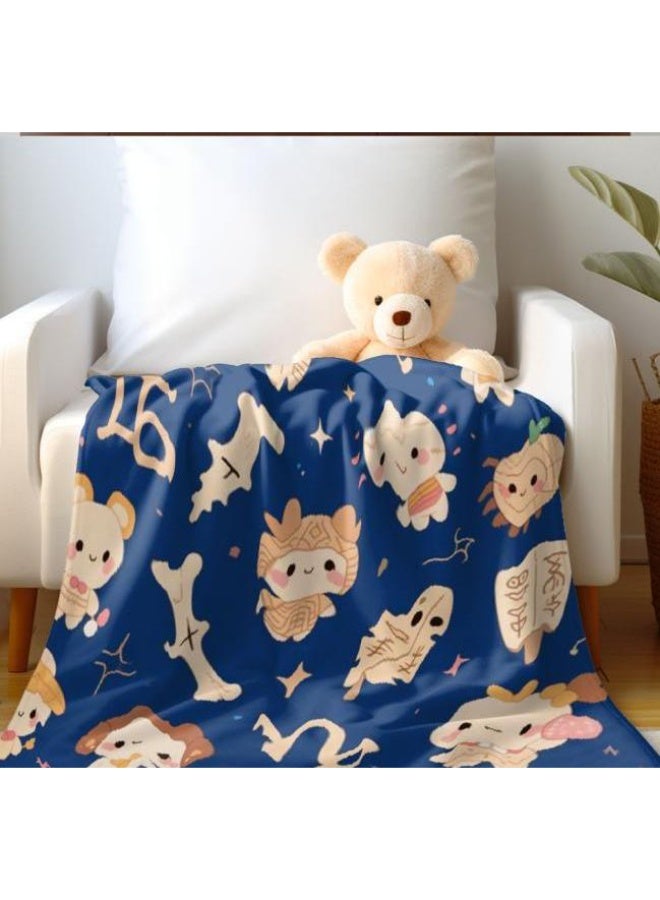 عام بطانية رقيقة من الفانيلا الكرتونية للأطفال والرضع (دافئة ومريحة، ومناسبة للنوم والألعاب) 70 سم * 100 سم - Image 2