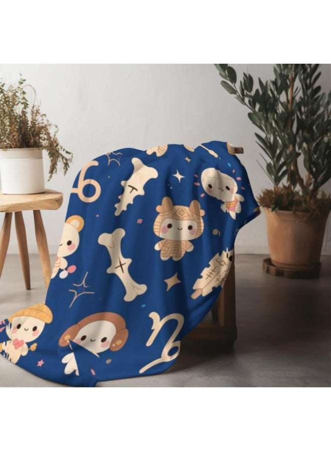 عام بطانية رقيقة من الفانيلا الكرتونية للأطفال والرضع (دافئة ومريحة، ومناسبة للنوم والألعاب) 70 سم * 100 سم - Image 3