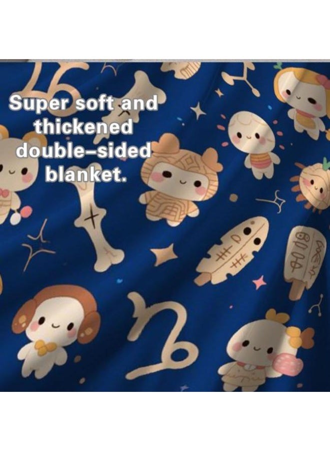 عام بطانية رقيقة من الفانيلا الكرتونية للأطفال والرضع (دافئة ومريحة، ومناسبة للنوم والألعاب) 70 سم * 100 سم - Image 5