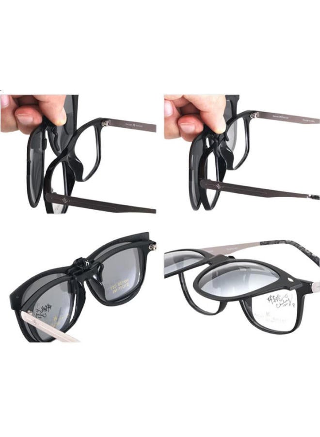 Boshide Polarized Sunglasses Clip-On Lens For Driving, Unisex Myopia Clip-On Lens, Black And Gray Clip-On Lens - Image 3