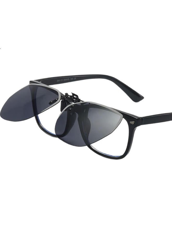 Boshide Polarized Sunglasses Clip-On Lens For Driving, Unisex Myopia Clip-On Lens, Black And Gray Clip-On Lens - Image 2