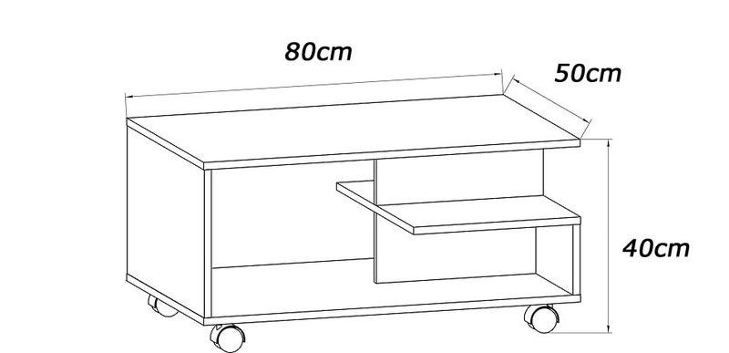فرنتشر ستور ترابيزة قهوة - ارتفاع 40 سم - عرض 80 سم - عمق 50 سم ، من فرنتشر ستور. - Image 4