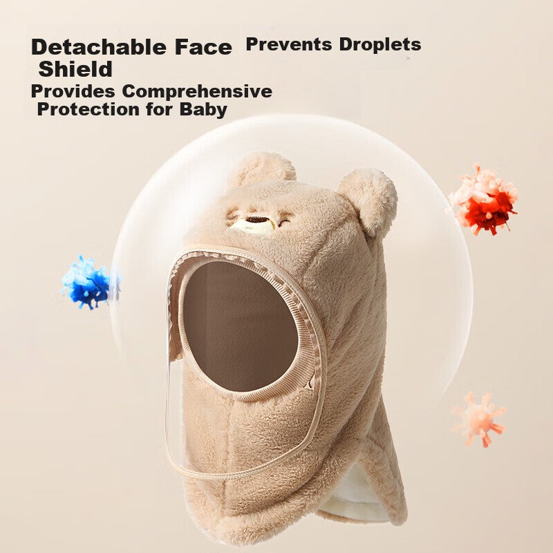 JD Jing Zao Taoqibaby Baby Protective Face Mask Four-Season Universal Hat Windproof Breathable Outdoor Hat for Boys and Girls - Image 3