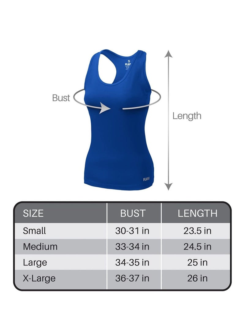 FLUSH Flush Women's Tank Top for Women - Ribbed Yoga Tank Top Racerback Long Fit Gym Shirt - Pack Of 3  - Image 5