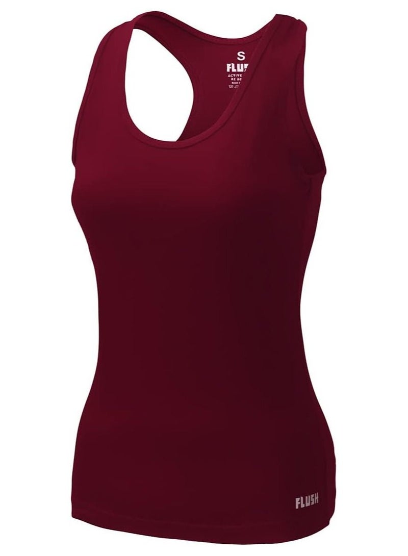 FLUSH Flush Women's Tank Top for Women - Ribbed Yoga Tank Top Racerback Long Fit Gym Shirt - Pack Of 3  - Image 2