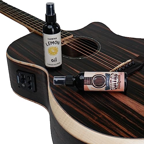 Kadence 100ml Lemon Oil and 100ml Matte Guitar Polish for Guitar Fretboard Care/Cleaning/Polishing, Fretboard Cleaner for Guitar, Bass, Ukulele - Image 4
