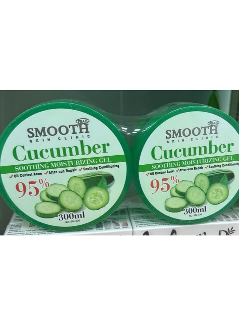 Smooth Smooth Skin Cleaning Cucumber Soothing Moisturizing Gel Oil control Acne After Sun  - Image 2