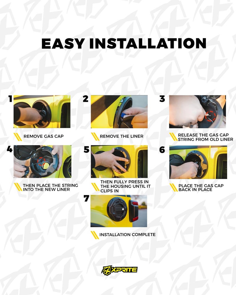 Xprite غطاء قفل خزان الغاز Xprite متوافق مع جيب رانجلر JK JKU Unlimited Rubicon Sahara من 2007-2018، غطاء باب تعبئة الوقود المصنوع من الألمنيوم، (مفاتيح متضمنة) - Image 5