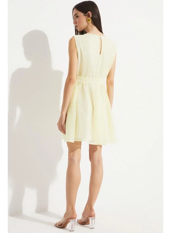 جون Yellow Polka Dot Dress