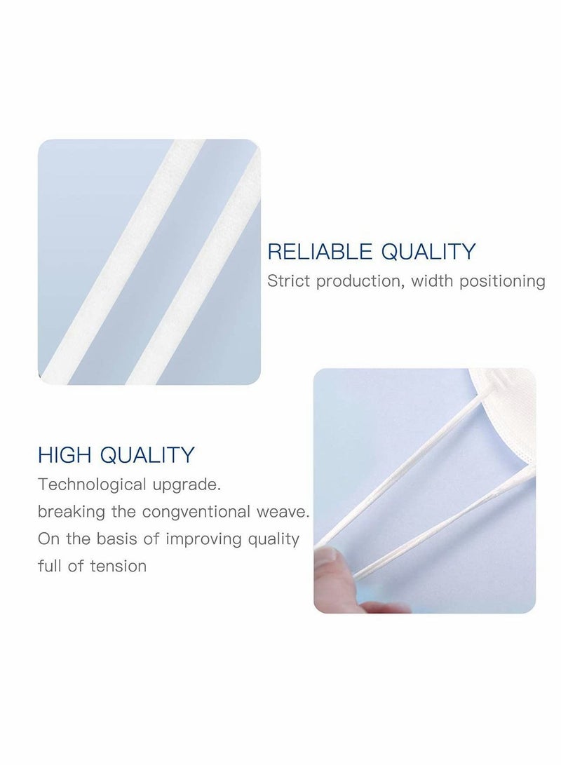 Y&D Elastic Cord for Mask String Sewing Strips Ear Tie Rope High Elasticity Stretch Anti Slip Earloop DIY Black and White - Image 5