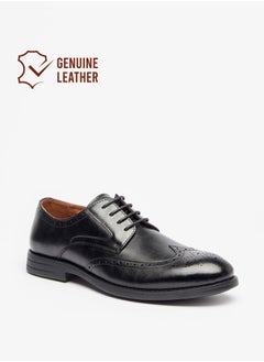 DUCHINI Men Solid Lace Up Derby Shoes  - Image 1