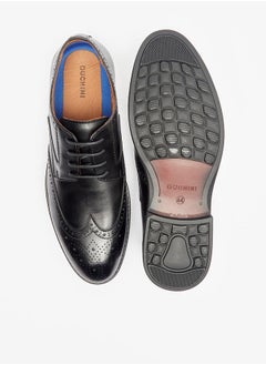 DUCHINI Men Solid Lace Up Derby Shoes  - Image 4