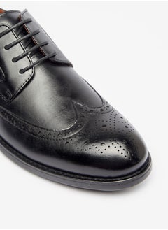 DUCHINI Men Solid Lace Up Derby Shoes  - Image 5