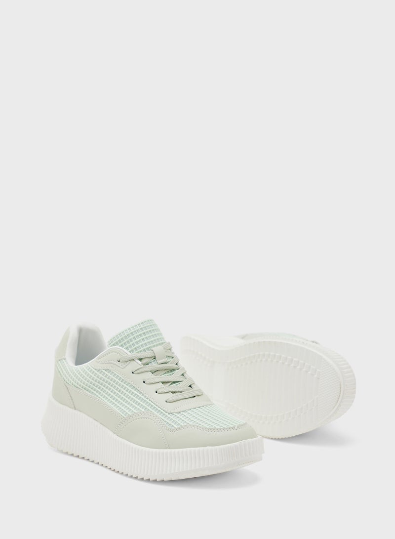 Ginger Mesh Detail Casual Sneakers  - Image 3