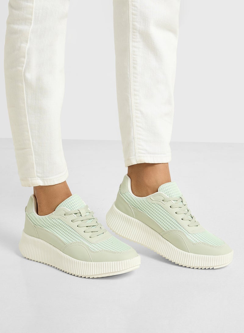 Ginger Mesh Detail Casual Sneakers  - Image 5
