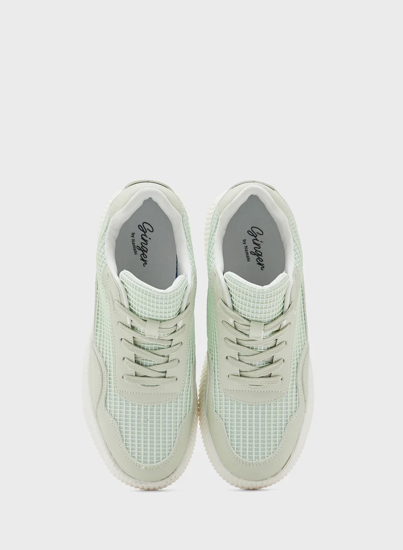 Ginger Mesh Detail Casual Sneakers