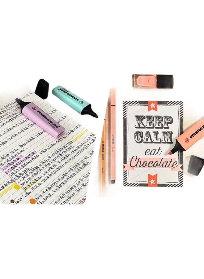 Stabilo Pastel Highlighter Pen Large Capacity Colorful Light Color Highlighter Pen Highlighting Marker For Students Marking 70/155 Light Mist Purple (Single) - Image 2