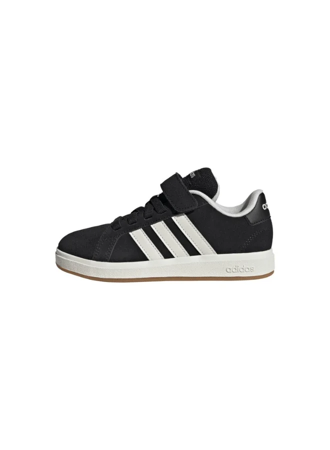 adidas أحذية رياضية سوداء للأطفال جراند كورت  إل سي يو