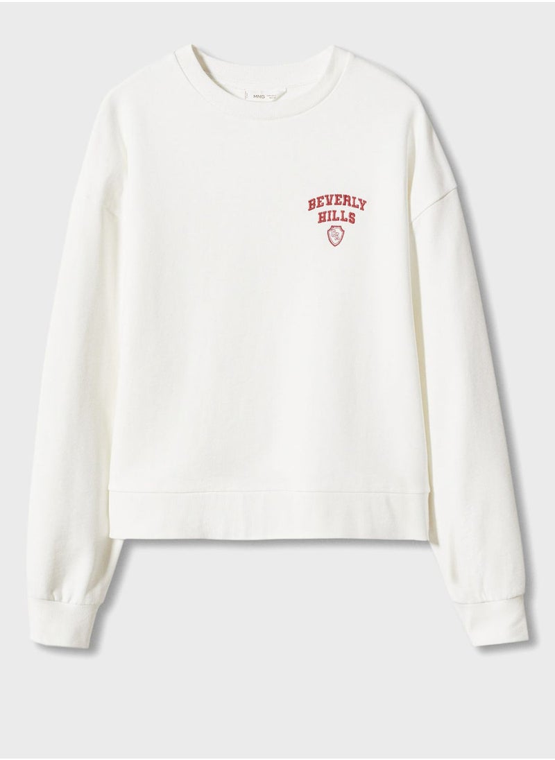 MANGO - Youth Slogan Sweatshirt - Image 1