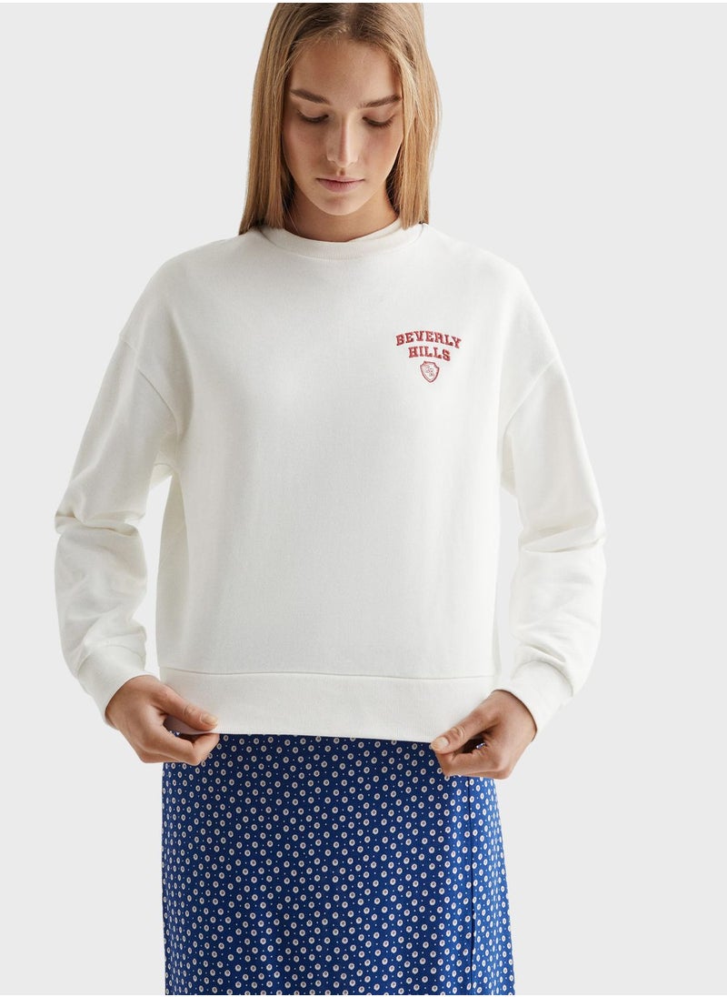 MANGO - Youth Slogan Sweatshirt - Image 1