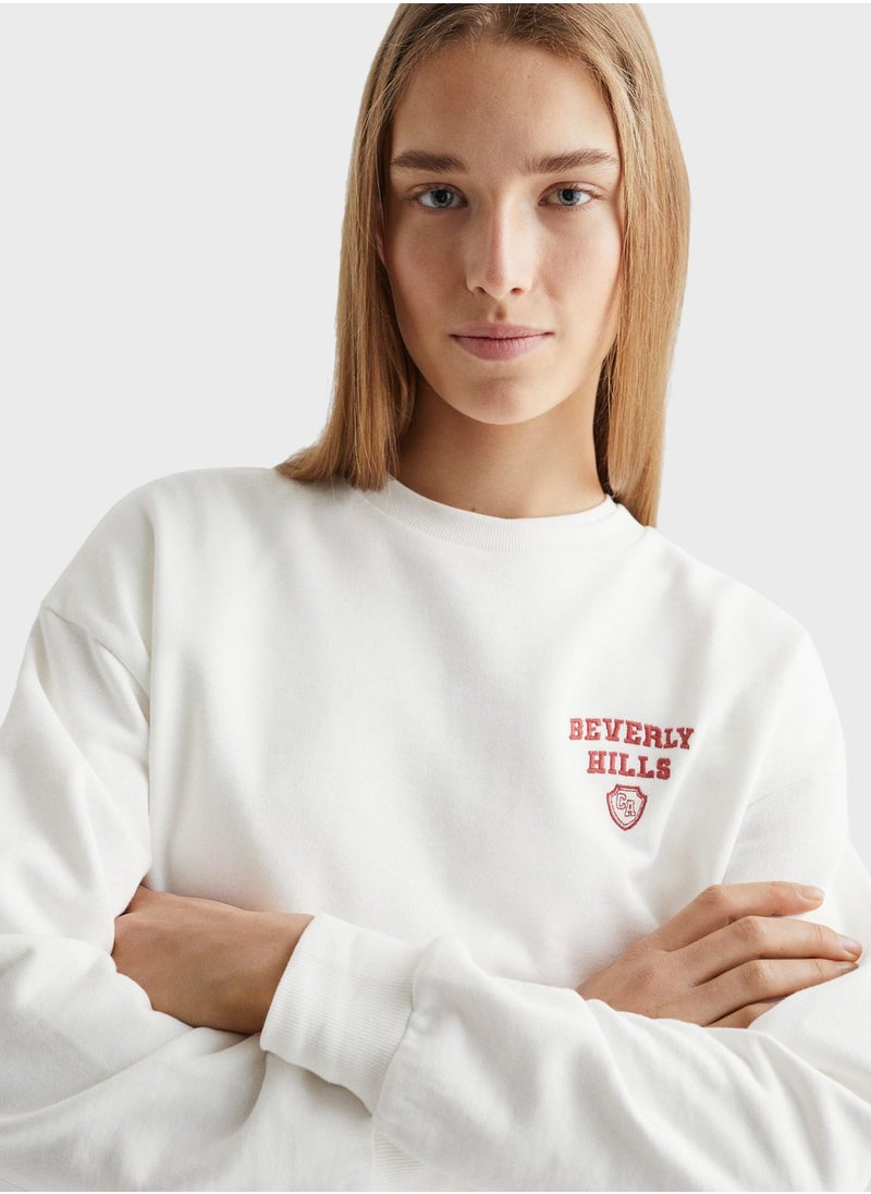 MANGO - Youth Slogan Sweatshirt - Image 1